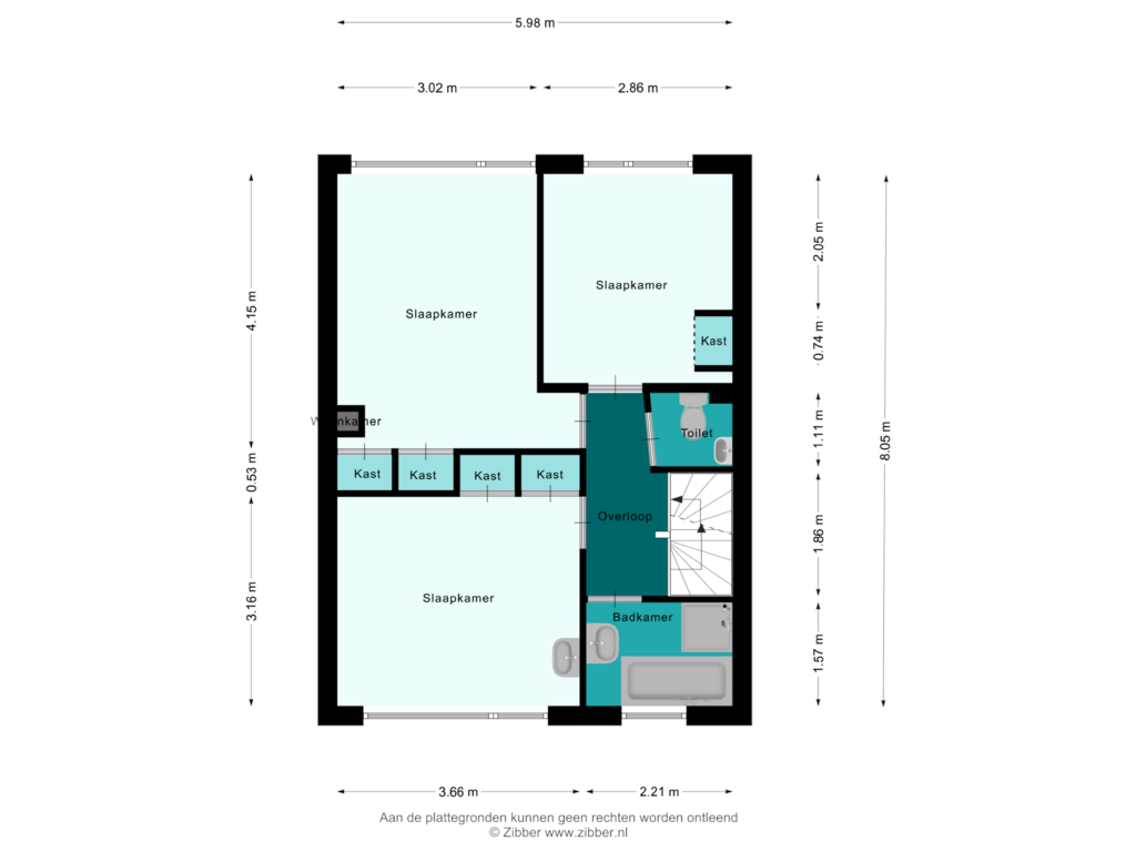 Bekijk plattegrond van Eerste Verdieping van Cornelis Dirkszoonlaan 113