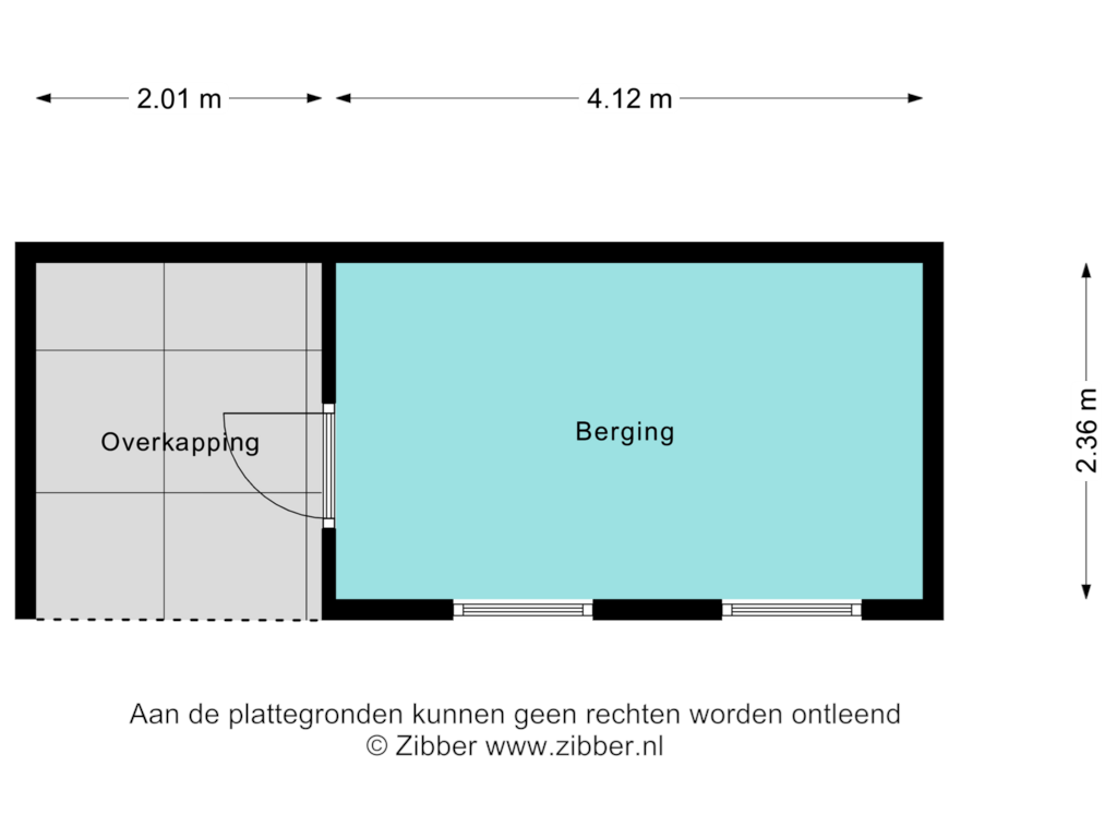 Bekijk plattegrond van Berging van Cornelis Dirkszoonlaan 113