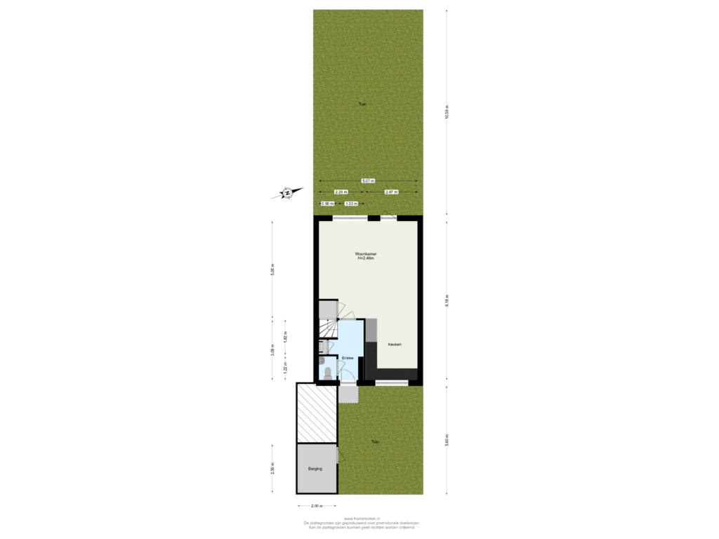 Bekijk plattegrond van Begane Grond tuin van Geullestraat 29