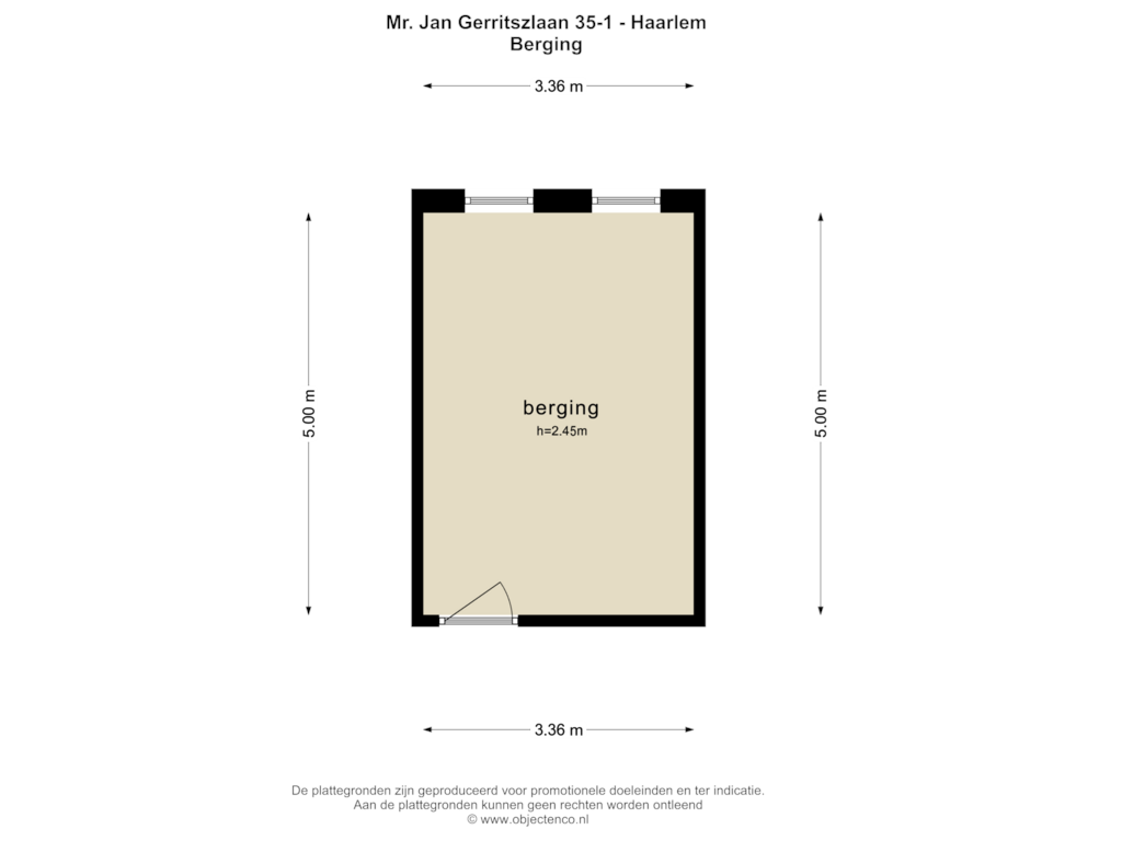 Bekijk plattegrond van BERGING van Mr. Jan Gerritszlaan 35-I