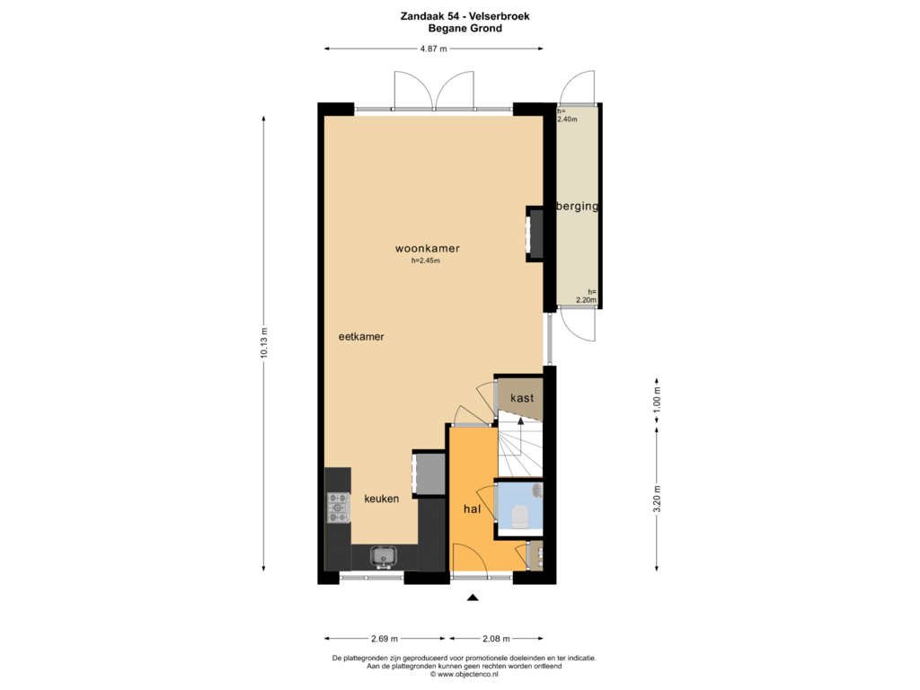 Bekijk plattegrond van BEGANE GROND van Zandaak 54