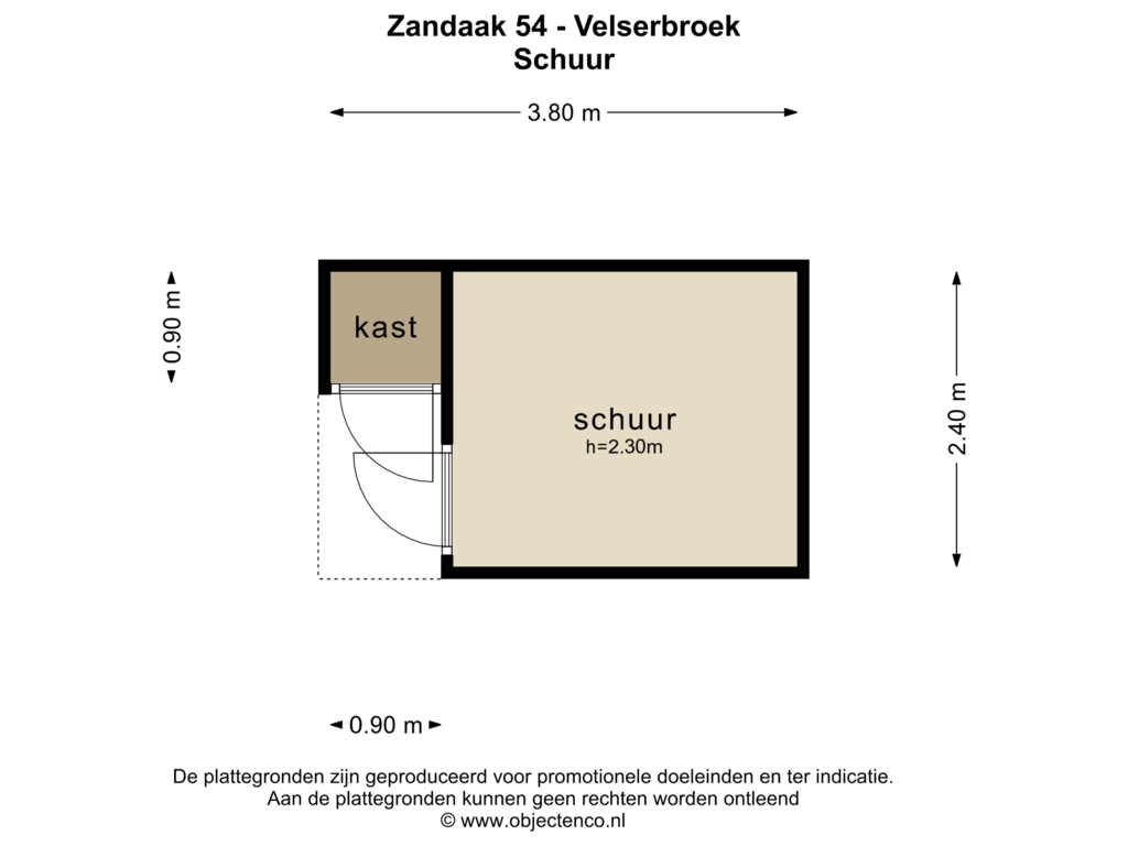 Bekijk plattegrond van SCHUUR van Zandaak 54