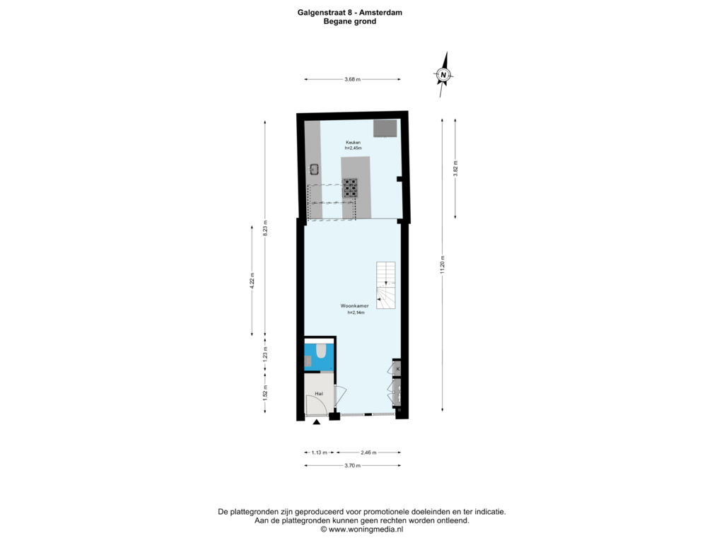 Bekijk plattegrond van Begane grond van Galgenstraat 8