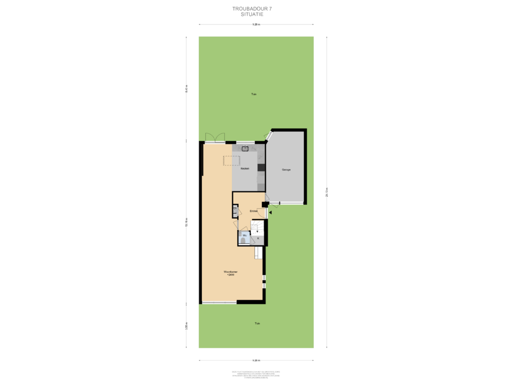 View floorplan of Situatie of Troubadour 7