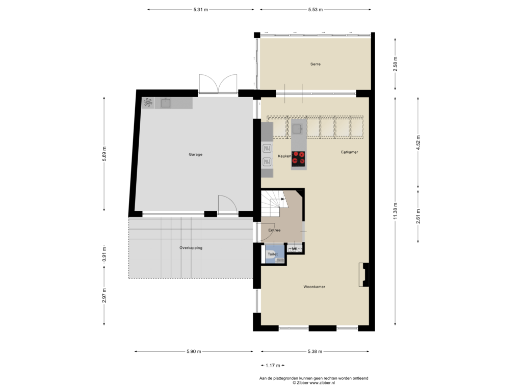 Bekijk plattegrond van Begane Grond van Hadewychstraat 40