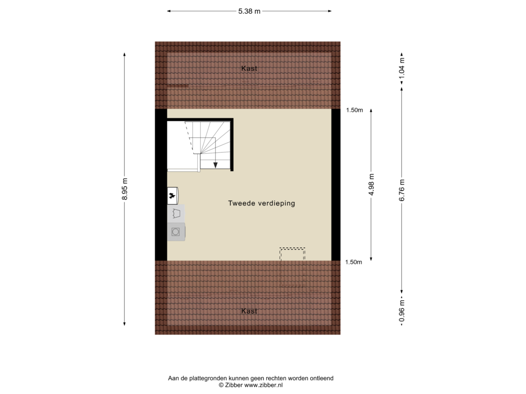 Bekijk plattegrond van Zolder van Hadewychstraat 40