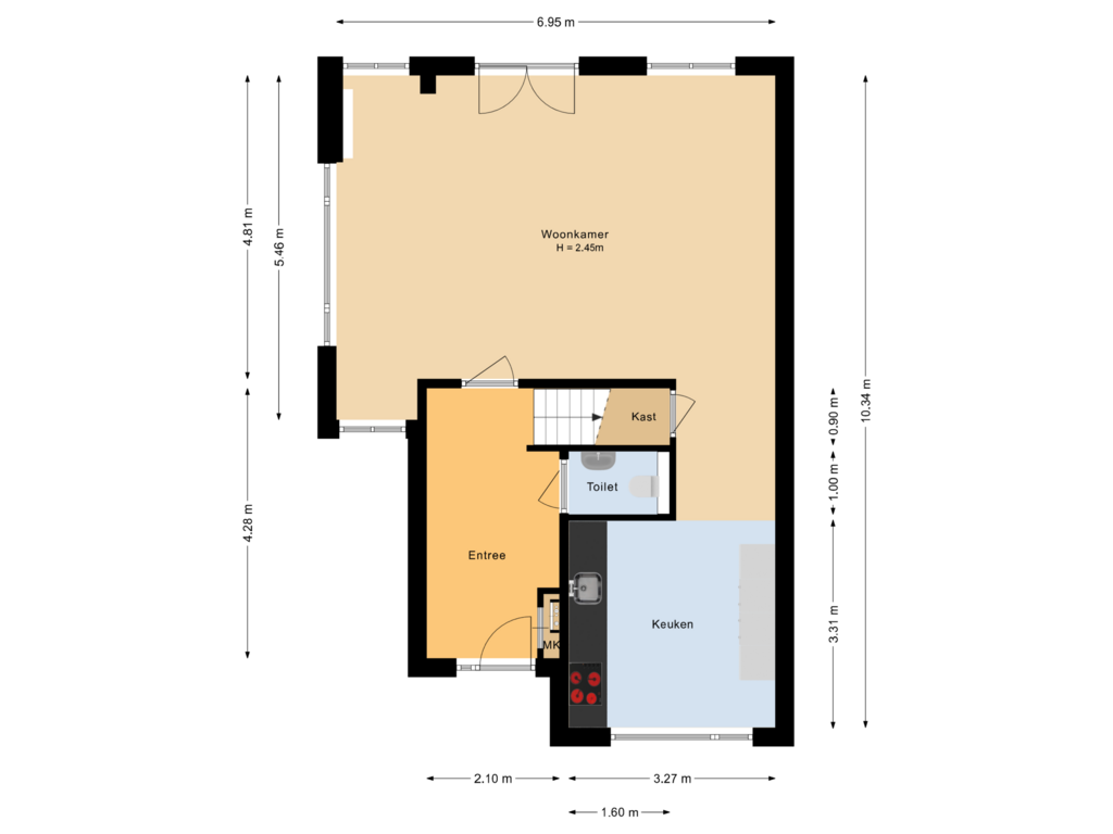 Bekijk plattegrond van Begane grond van Herfststraat 13