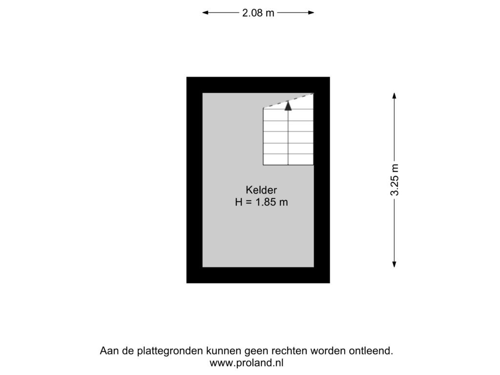 View floorplan of Kelder of Sparrenlaan 3