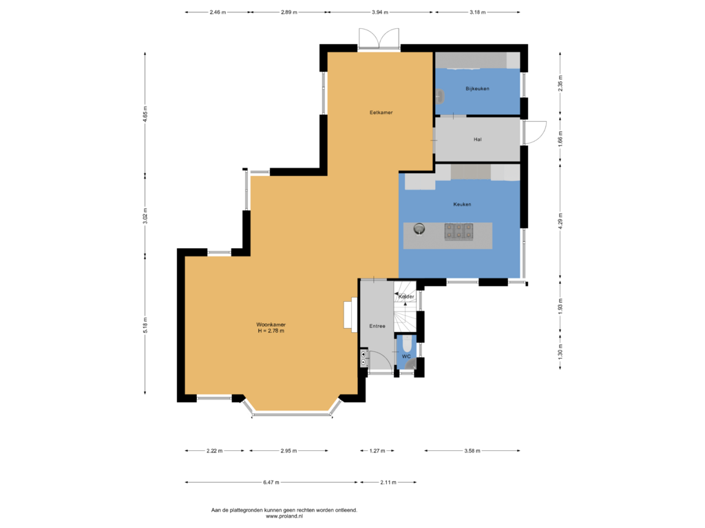 View floorplan of Begane Grond of Sparrenlaan 3