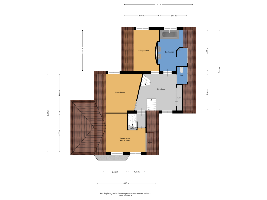 View floorplan of 1e Verdieping of Sparrenlaan 3