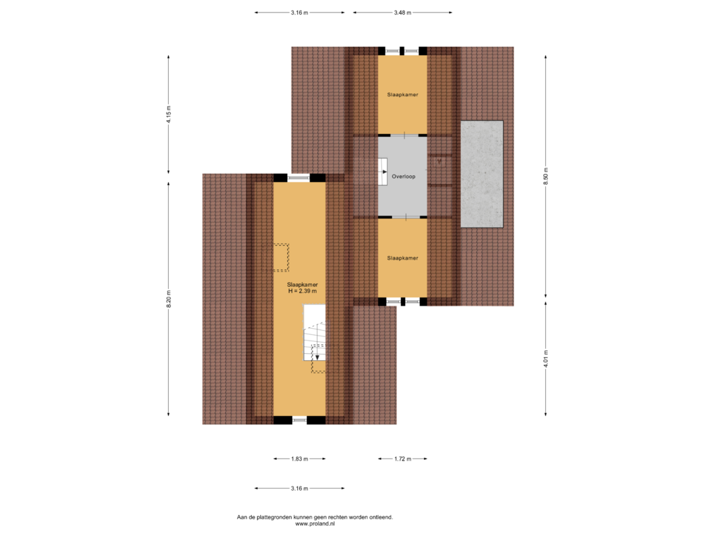 View floorplan of 2e Verdieping of Sparrenlaan 3