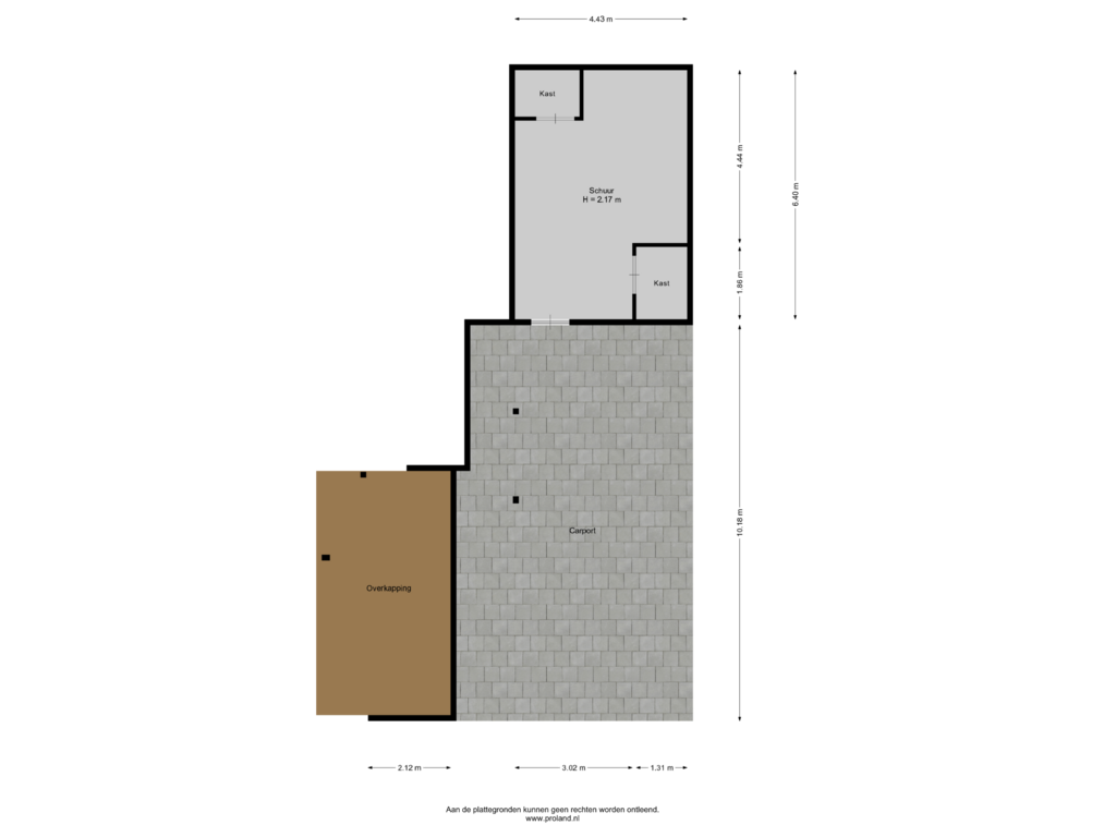 View floorplan of Schuur of Sparrenlaan 3