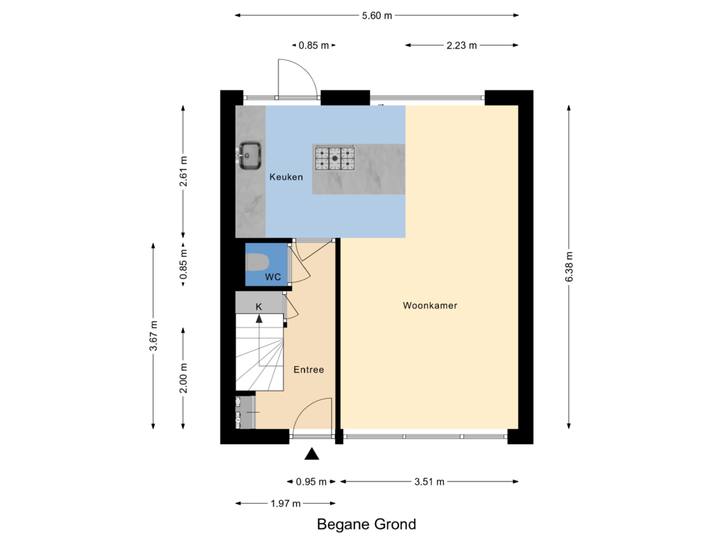 Bekijk plattegrond van Begane Grond van Doctor Abraham Kuyperstraat 53