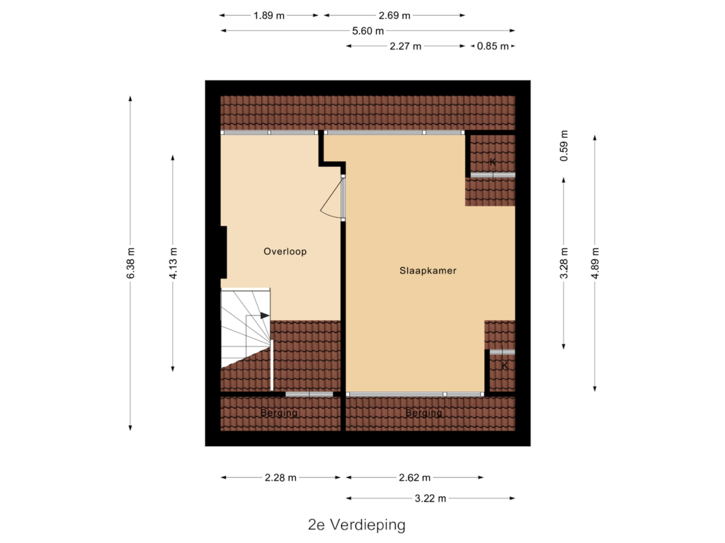 Bekijk plattegrond van 2e Verdieping van Doctor Abraham Kuyperstraat 53