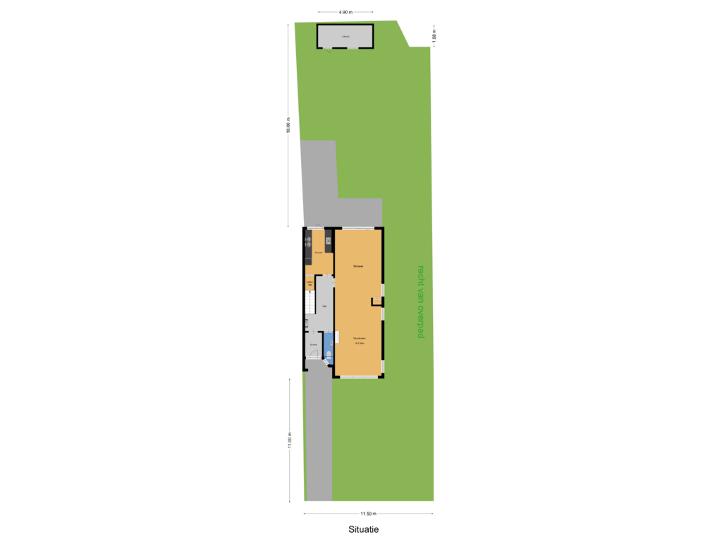 Bekijk plattegrond van Situatie van Wittenburgerweg 36