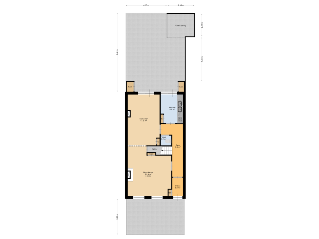 Bekijk plattegrond van Situatie van Bothastraat 4