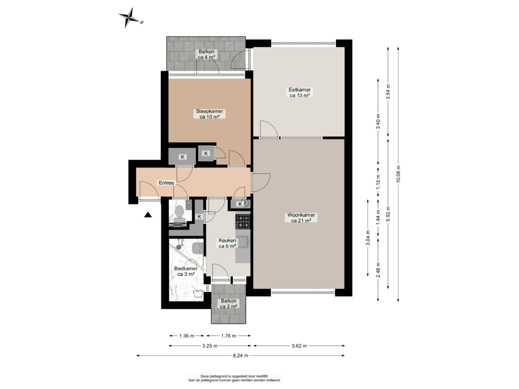 View floorplan of Beletage of Kastanjelaan 66