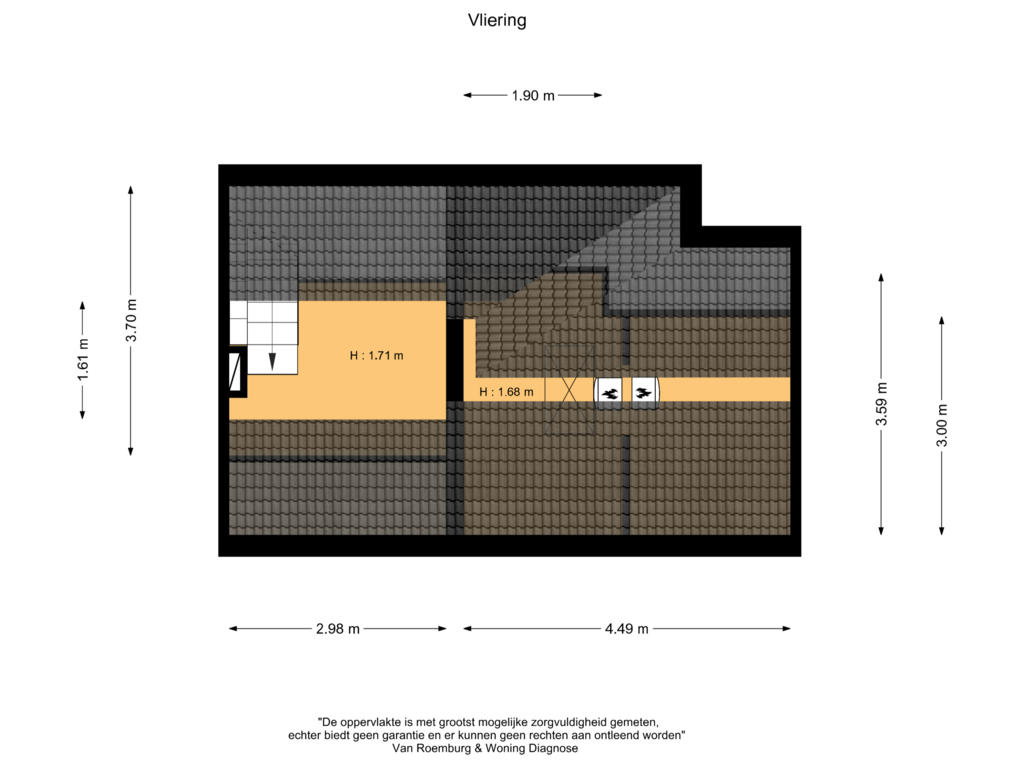 Bekijk plattegrond van Vliering van Handweg 23