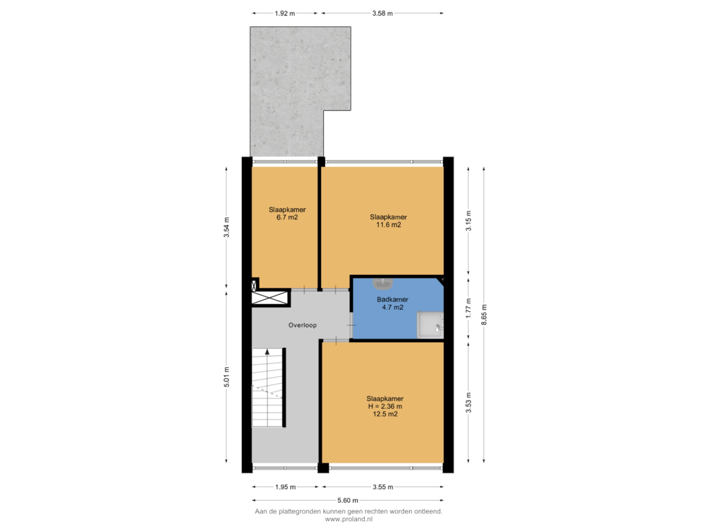 Bekijk plattegrond van 1e Verdieping van De Kap 151