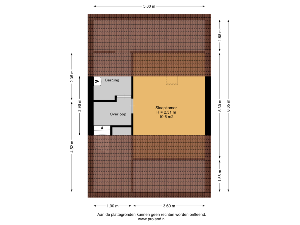 Bekijk plattegrond van 2e Verdieping van De Kap 151