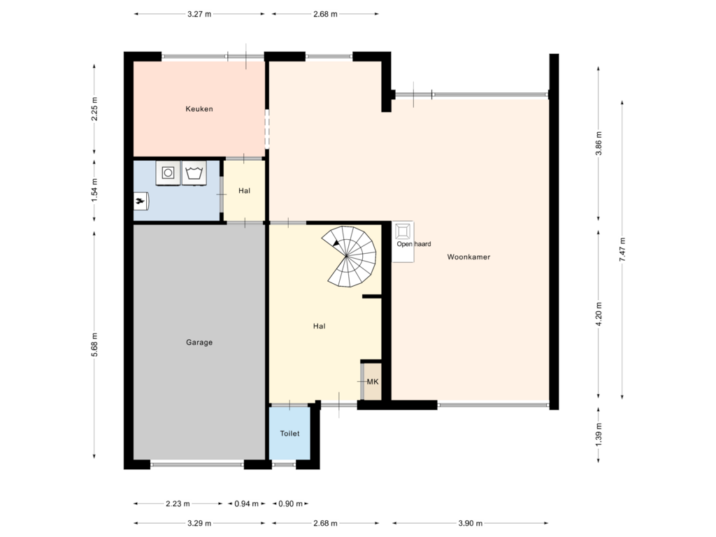 Bekijk plattegrond van Begane grond van Amelandlaan 12