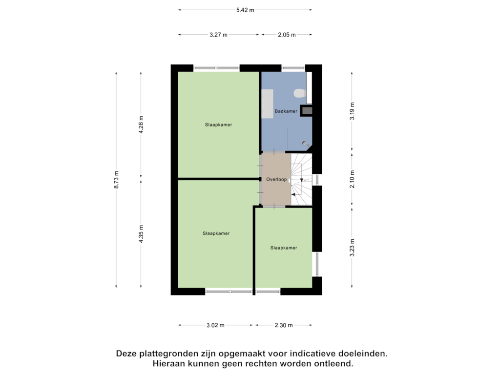 Bekijk plattegrond van Eerste Verdieping van Groen van Prinstererstraat 6