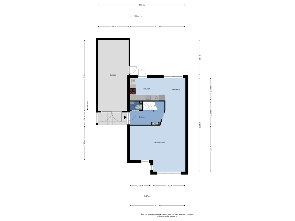 View floorplan of Begane Grond of Binnenkant 16