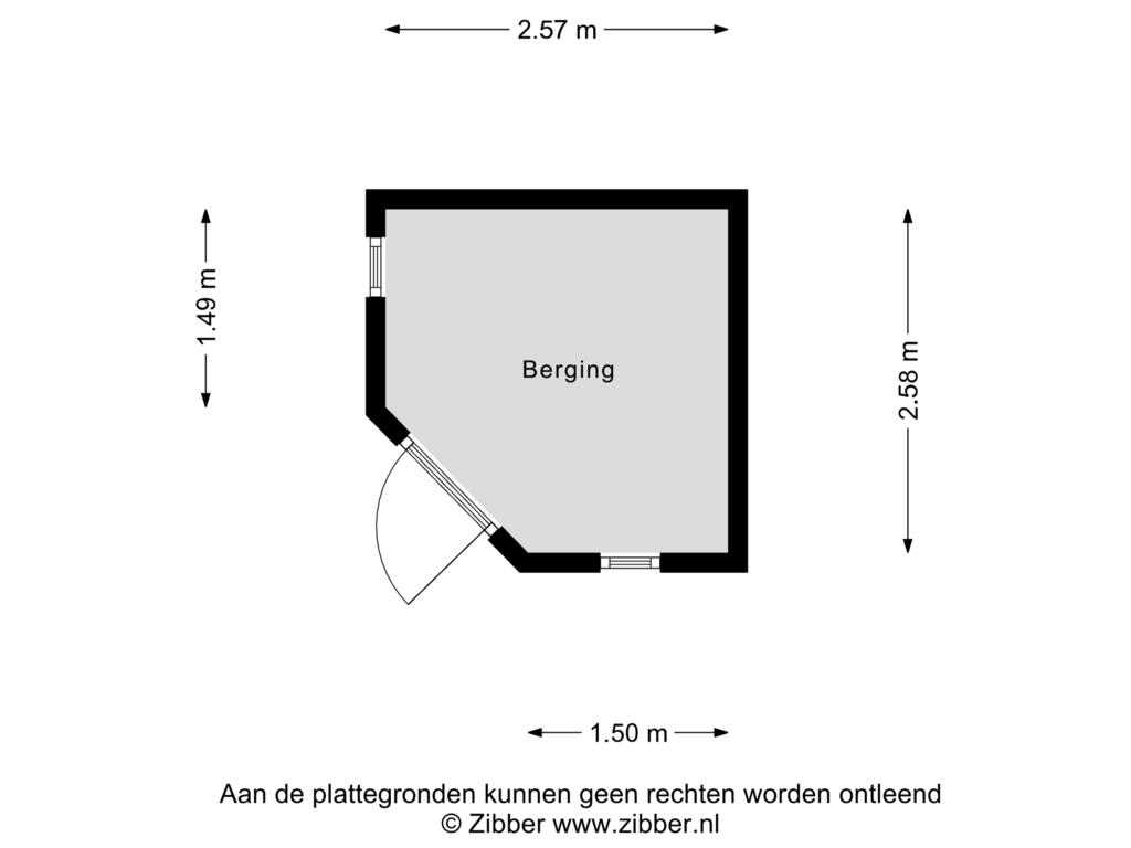 View floorplan of Berging of Binnenkant 16