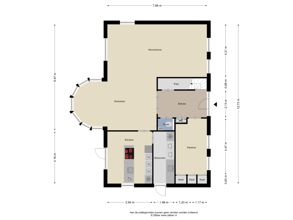 Bekijk plattegrond van Begane Grond van De Lingst 54