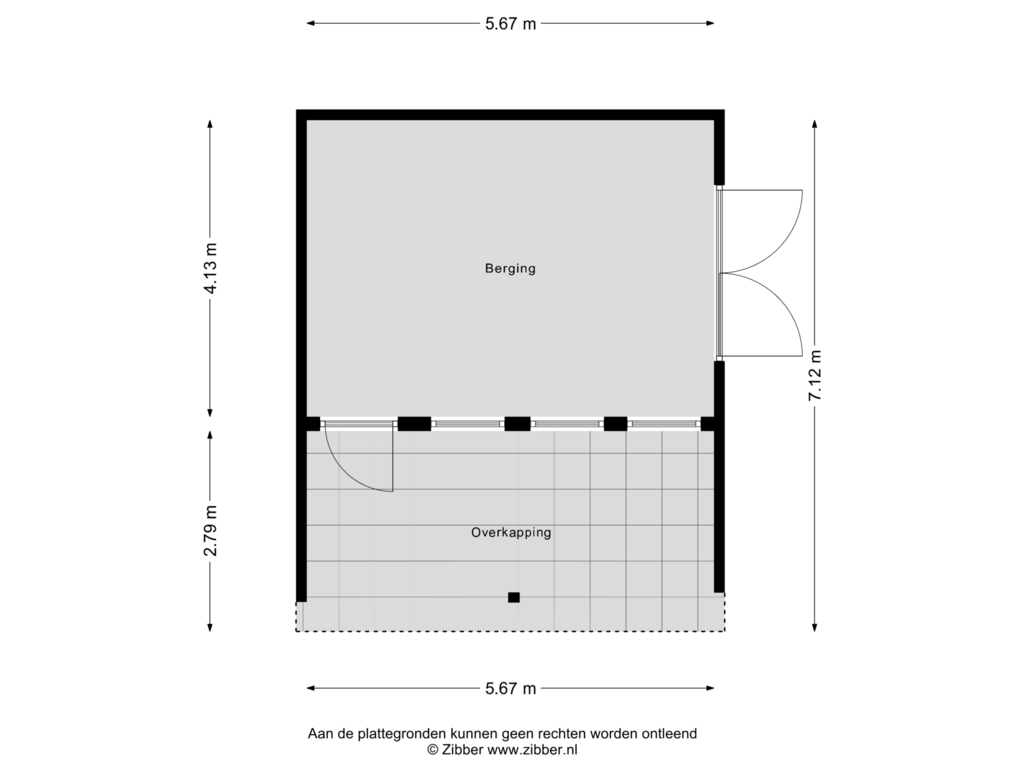 Bekijk plattegrond van Berging van De Lingst 54