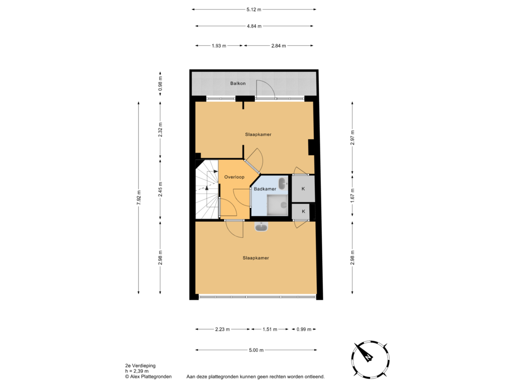 Bekijk plattegrond van 2e Verdieping van Insulindeweg 256-A