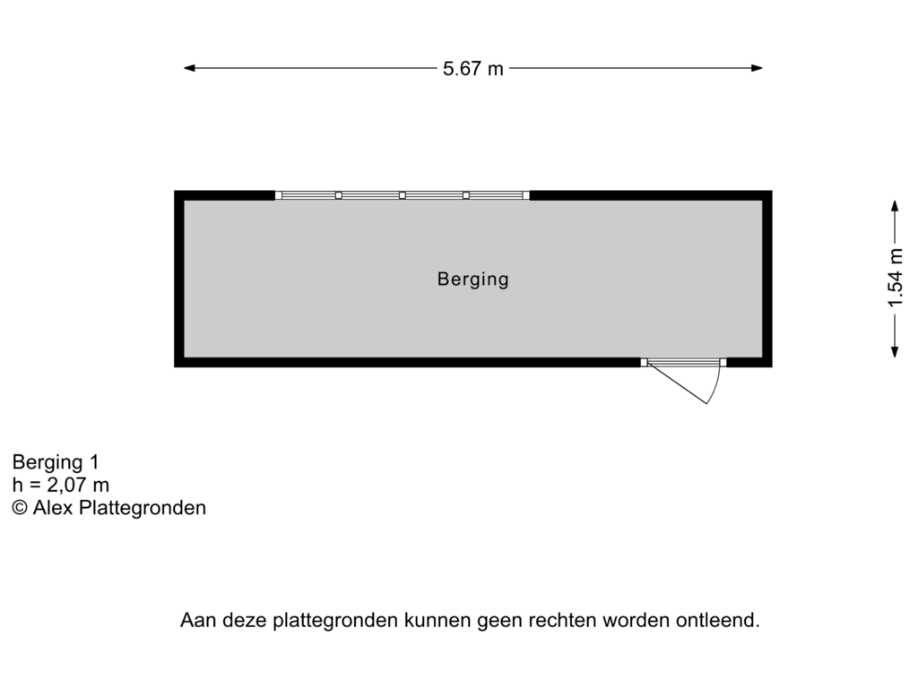 Bekijk plattegrond van Berging 1 van Insulindeweg 256-A