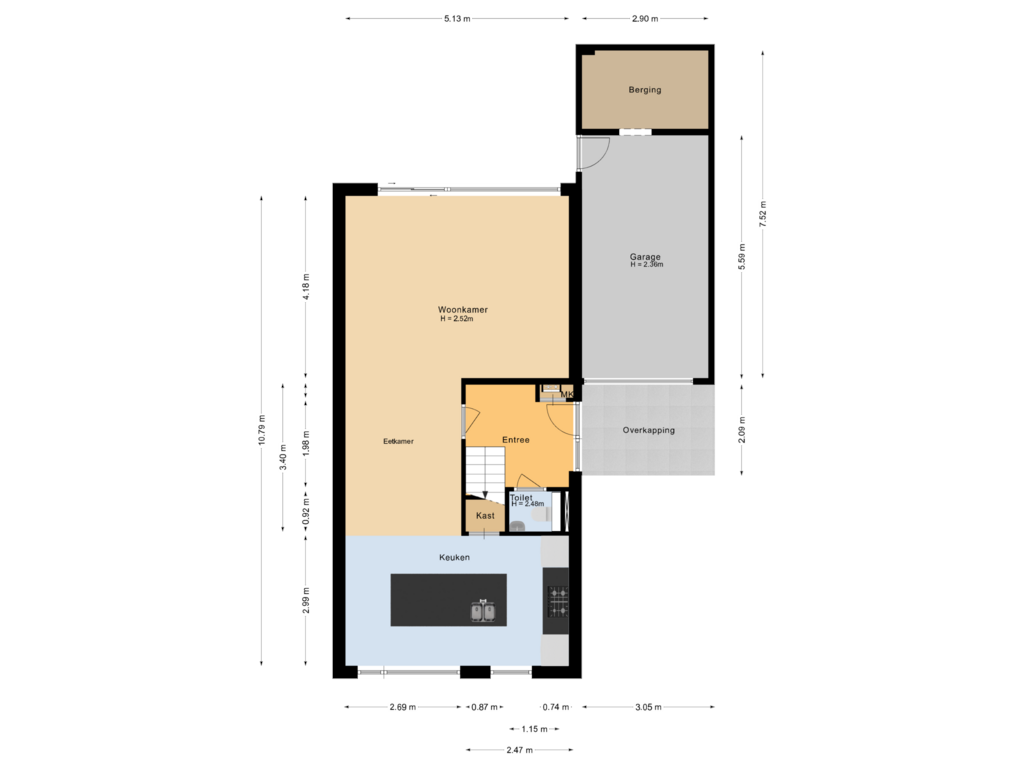 Bekijk plattegrond van Begane grond van Japik Hepkemawei 7