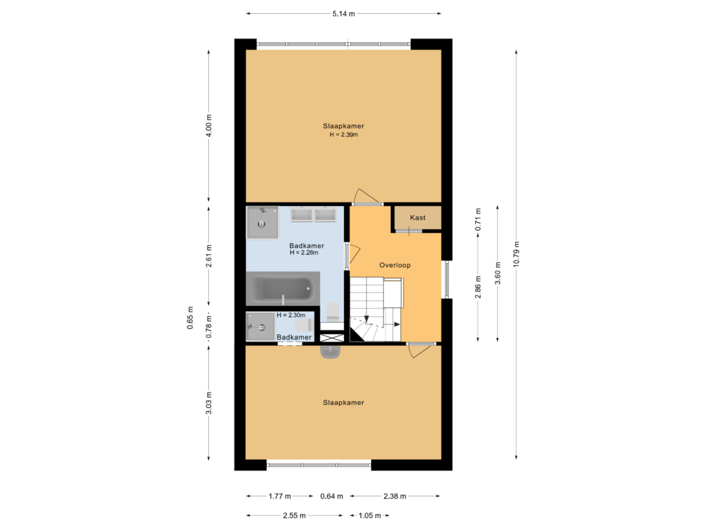 Bekijk plattegrond van Eerste verdieping van Japik Hepkemawei 7