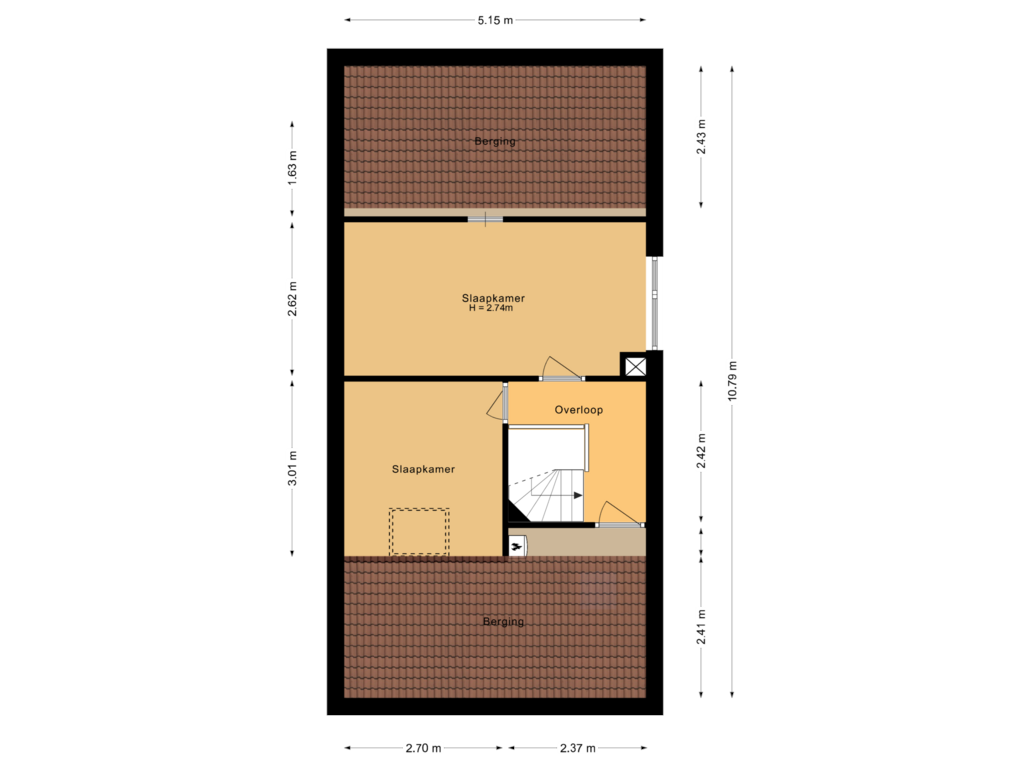 Bekijk plattegrond van Tweede verdieping van Japik Hepkemawei 7