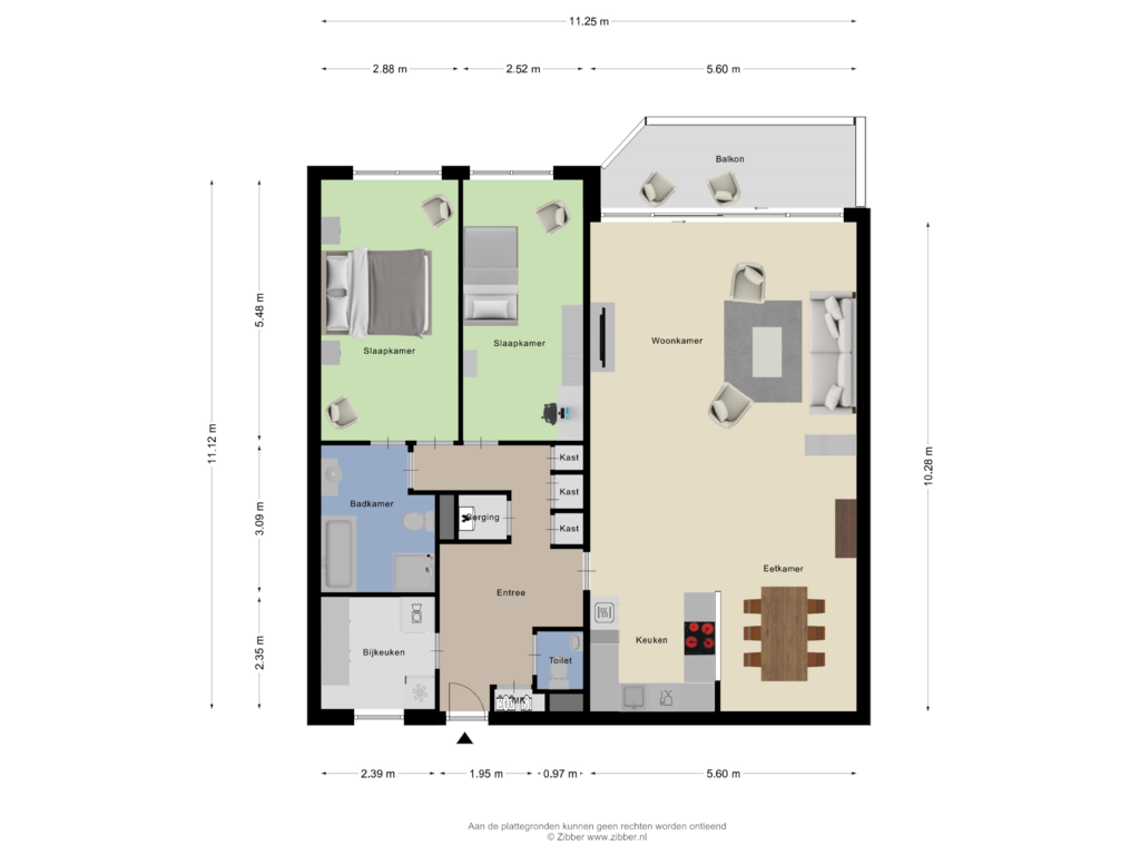 Bekijk plattegrond van Appartement van Tramstraat 27