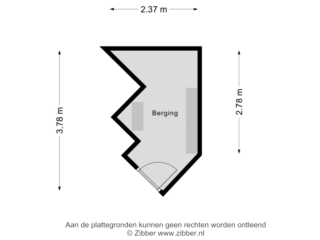 Bekijk plattegrond van Berging van Tramstraat 27