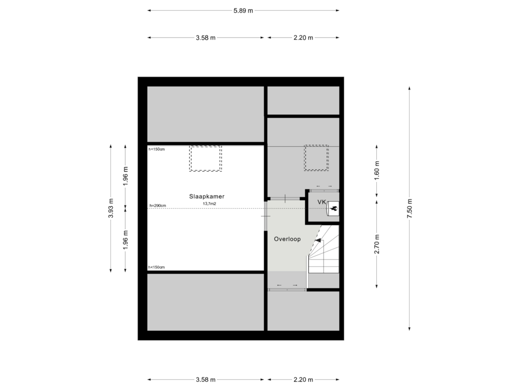 Bekijk plattegrond van 2e Verdieping van De Schans 52