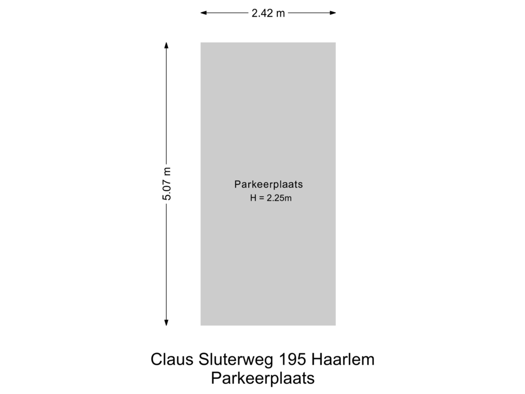 Bekijk plattegrond van Parkeerplaats van Claus Sluterweg 195