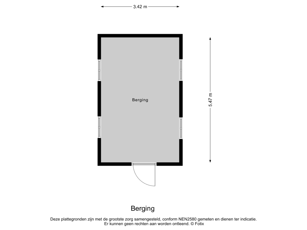 Bekijk plattegrond van Berging van Bosbeekweg 1