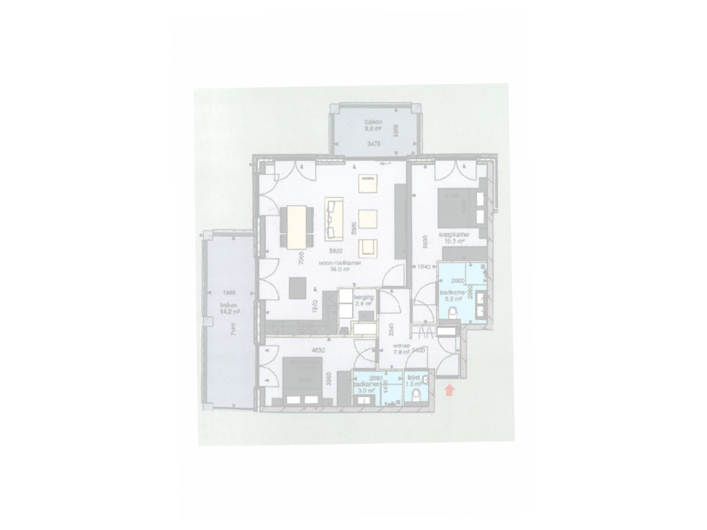 Bekijk plattegrond van First floor van Vlamingpolderweg 4-B203