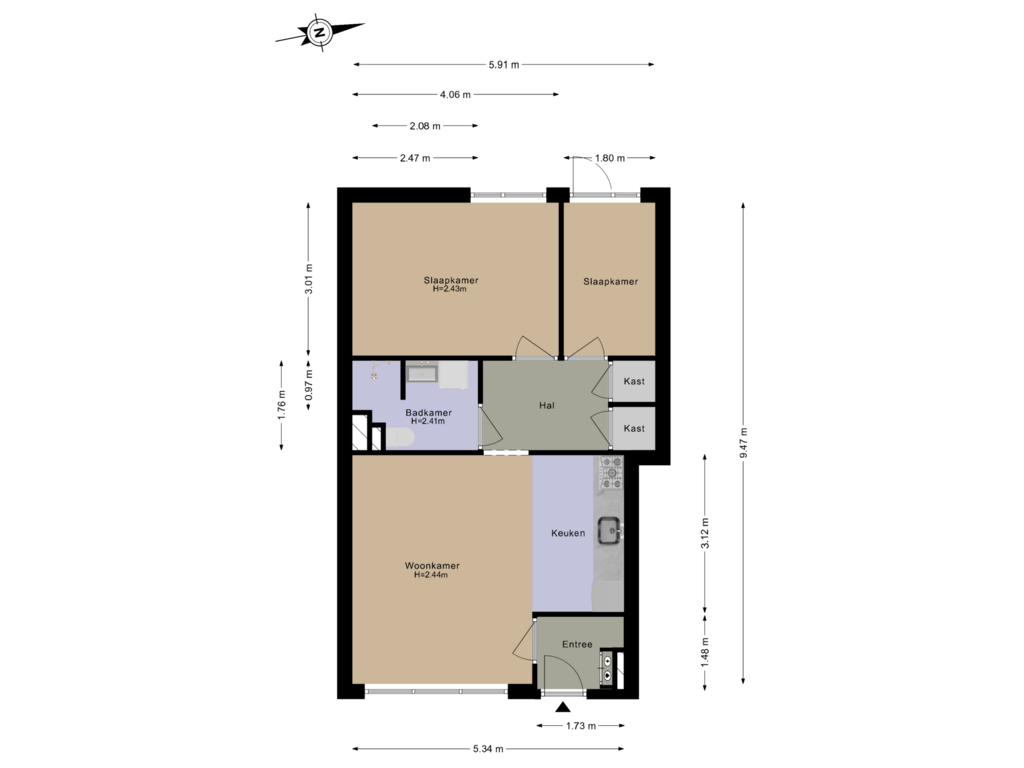 Bekijk plattegrond van Begane Grond van Achterweg 37