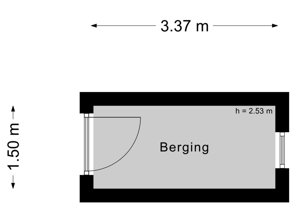 View floorplan of Berging of Molengang 24