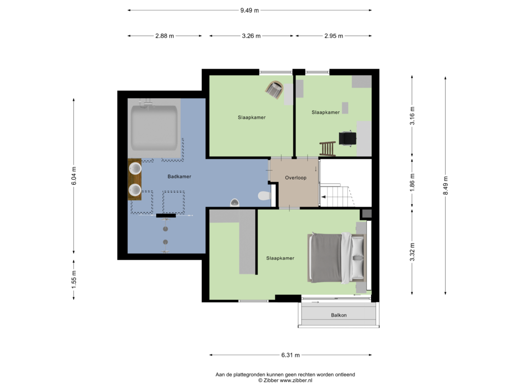 Bekijk plattegrond van Eerste verdieping van Schuttershof 4