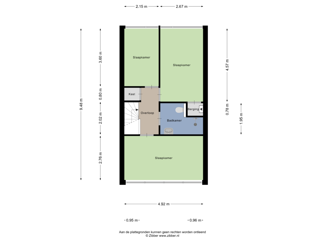 View floorplan of Eerste verdieping of Imkersdreef 216