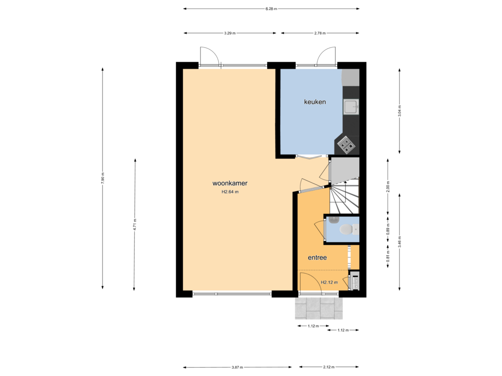 Bekijk plattegrond van BG van De Hangaarts 54