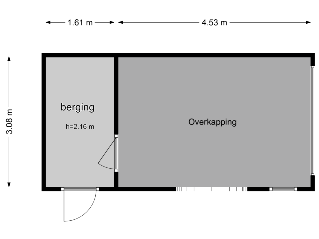 Bekijk plattegrond van Schuur/ ok van De Hangaarts 54