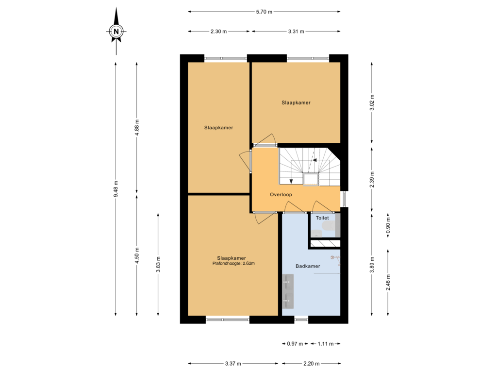 Bekijk plattegrond van 1e Verdieping van Slachtveld 1