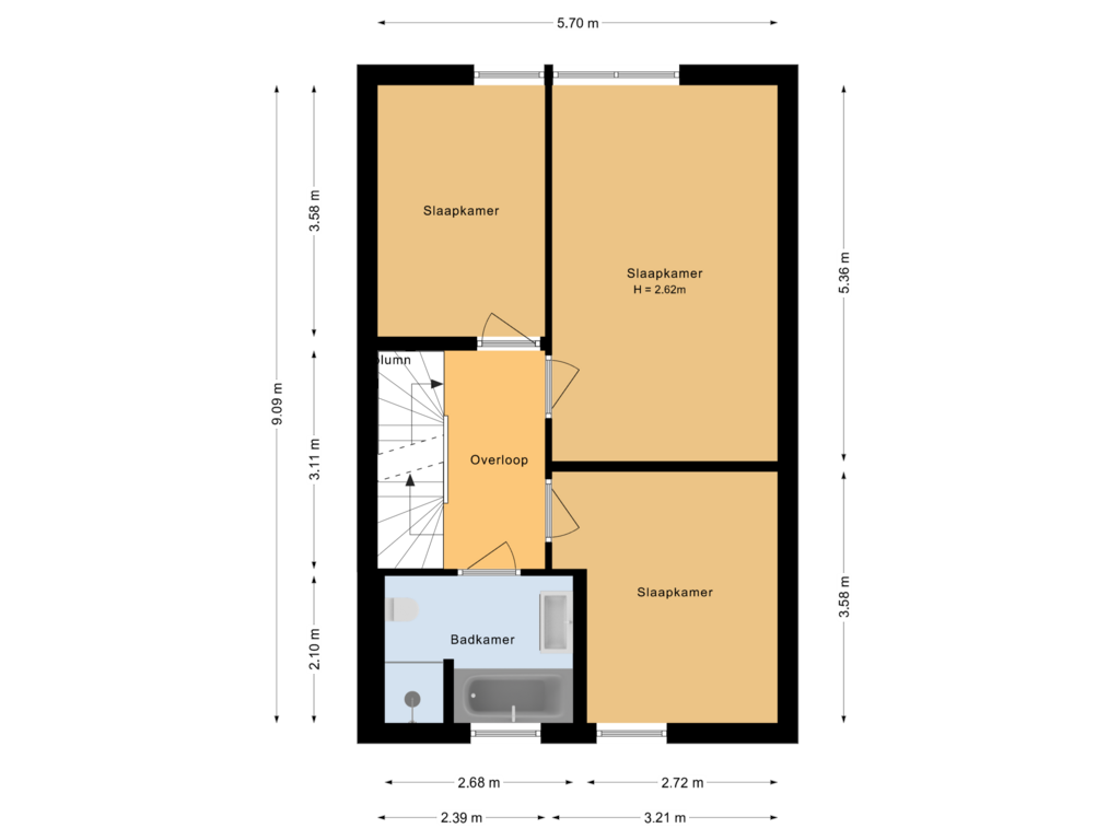 View floorplan of Eerste verdieping of Bernini 3