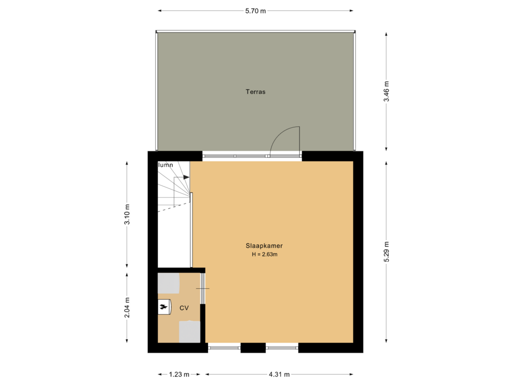 View floorplan of Tweede verdieping of Bernini 3